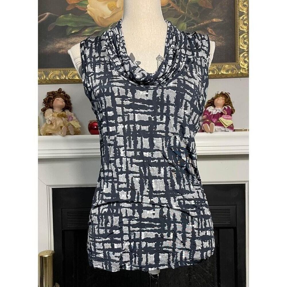 New York & Company Cowneck Sleeveless Top Blouse Size Medium